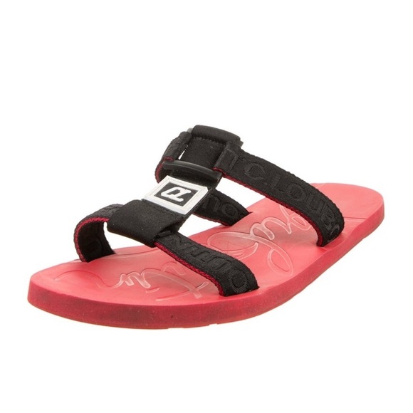 Christian Louboutin Red and Black Sandals